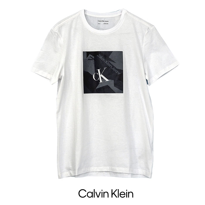 カルバンクライン Calvin Klein Jeans CKロゴカモフラプリント 半袖Tシャツ Ne...