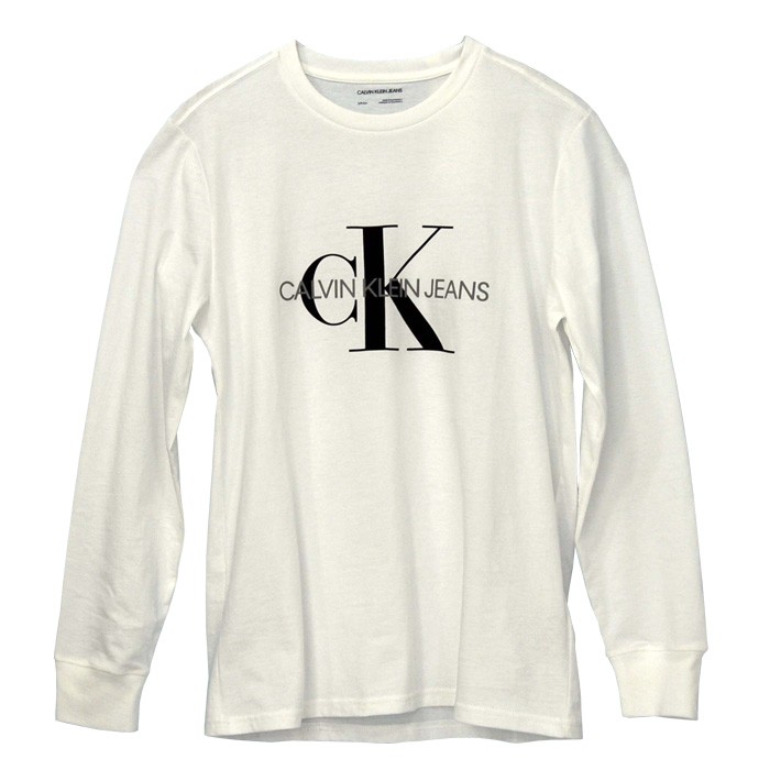 カルバンクライン Calvin Klein Jeans 長袖Tシャツ CKロゴ 送料無料 