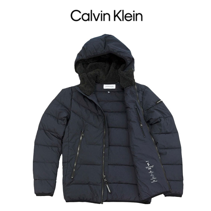 Calvin Klein Jeans カルバンクライン ボアフード付 中綿ジャケット cm15520...