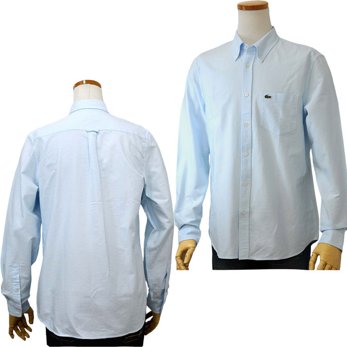 LACOSTE（ラコステ） メンズ ポケット付 長袖 オックスフォードシャツ