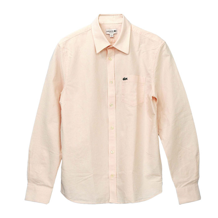 LACOSTE（ラコステ） 爆買 ラコステメンズ ポケット付 ストライプ 長袖