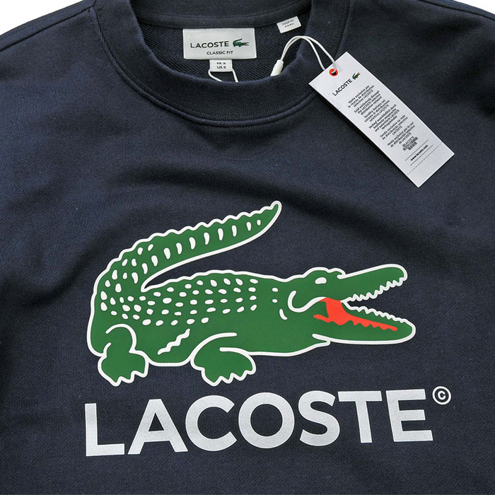 Lacoste ラコステ ビッグラコ プリント トレーナー メンズ XL XXL 