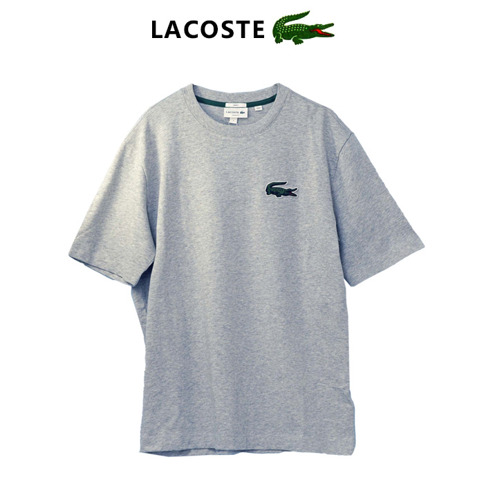 Lacoste ビッグラコステ メンズ 半袖Tシャツ ルーズフィット クロコTシャツ 大きいサイズ 父の日 ギフト XL #th-0062-51