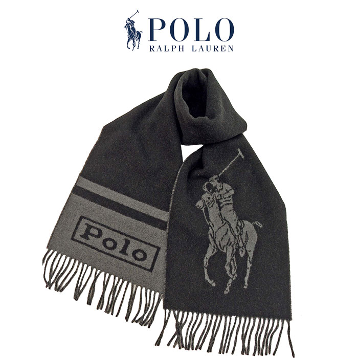 POLO Ralph Lauren ラルフローレン マフラー ビッグポニージャガード織 イタリア製 2023秋冬モデル pc1125