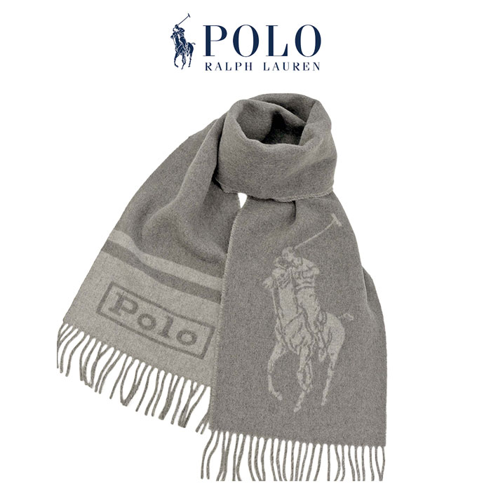 値下げ！【新品】(伊) POLO RALPH LAUREN 麻混マフラー-