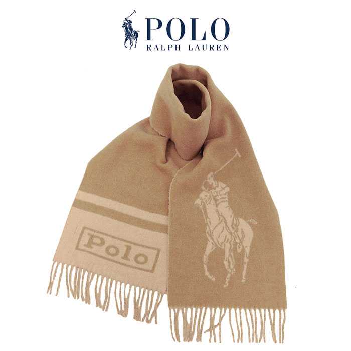 POLO Ralph Lauren ラルフローレン マフラー ビッグポニージャガード織 イタリア製 ...