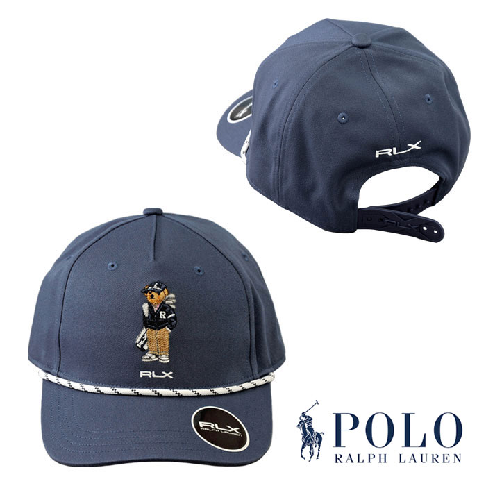 【美品】POLO RALPH LAUREN ポロベア ネイビー キャップ　ゴルフ POLO RALPH LAUREN ポロラルフローレン POLO GOLF/RLX GOLF Polo ベア