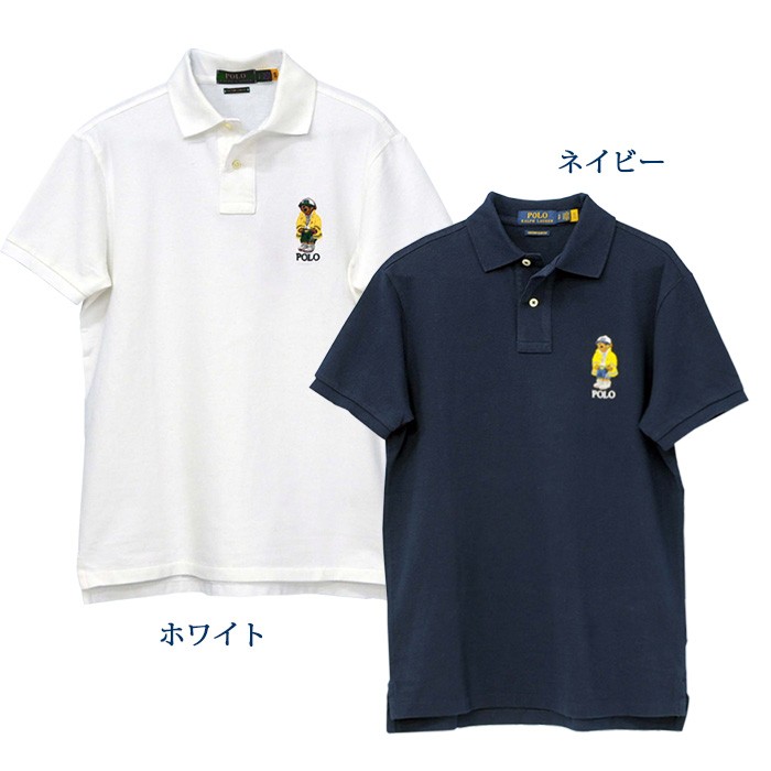 POLO Ralph Lauren ポロベアー ラルフローレンメンズ 鹿の子ポロシャツ カスタムスリムフィット Bear クマ XL  #710792901