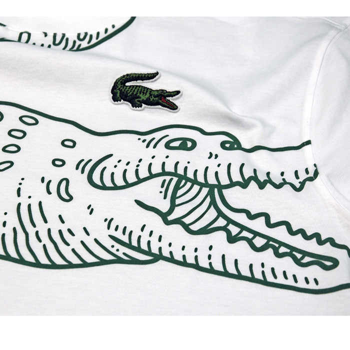 ラコステ Lacoste ビッグラコステ プリント メンズ 半袖Tシャツ ワニ オーバーサイズ 大きいサイズ ギフト XL #th-5511-51