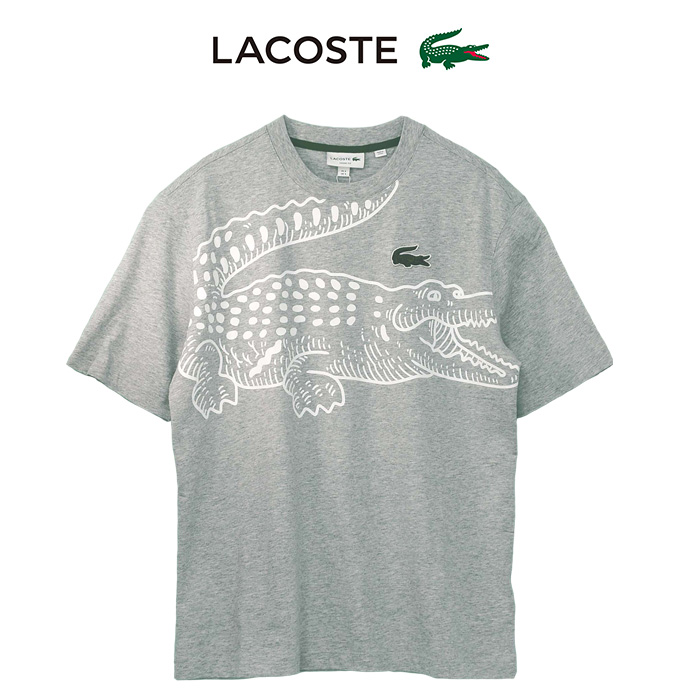 ラコステ Lacoste ビッグラコステ プリント メンズ 半袖Tシャツ ワニ オーバーサイズ 大きいサイズ ギフト XL #th-5511-51
