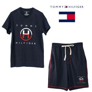 Tommy Hilfiger トミーヒルフィガー メンズ  半袖Tシャツ パンツ 上下 部屋着 ルー...