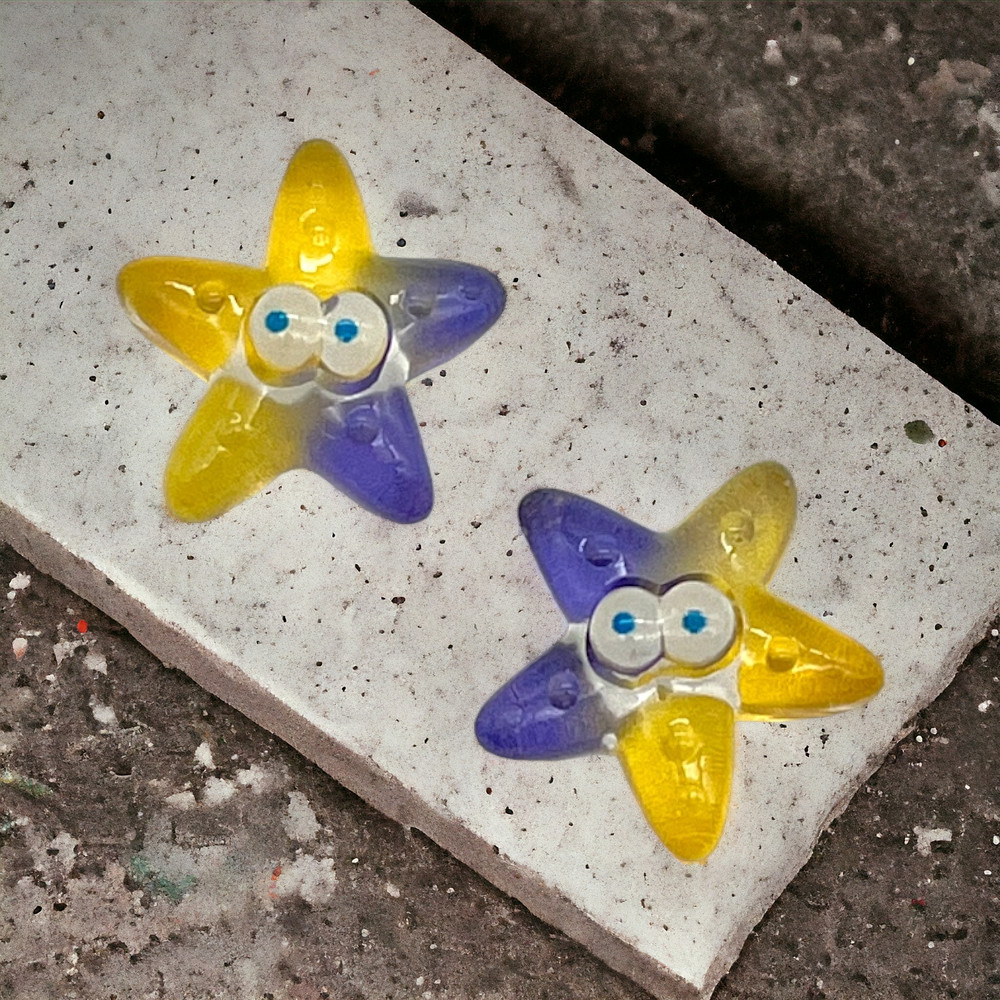 アクリルパーツ デコ 海の生き物 sea 同タイプ2個 クジラ ブルー