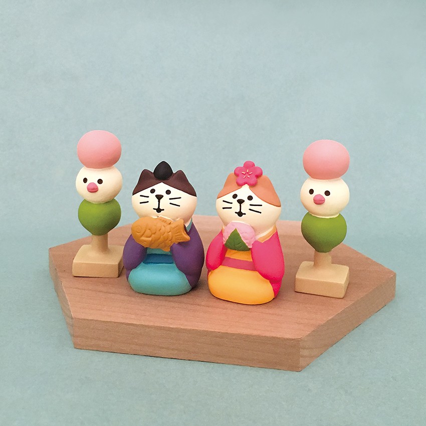 【もうすぐひな祭り】デコレコンコンブル/concombre文鳥ひな祭り・ぼんぼり DECOLE（デコレ） 文鳥だんごぼんぼり(2個セット) おいしいひなまつり