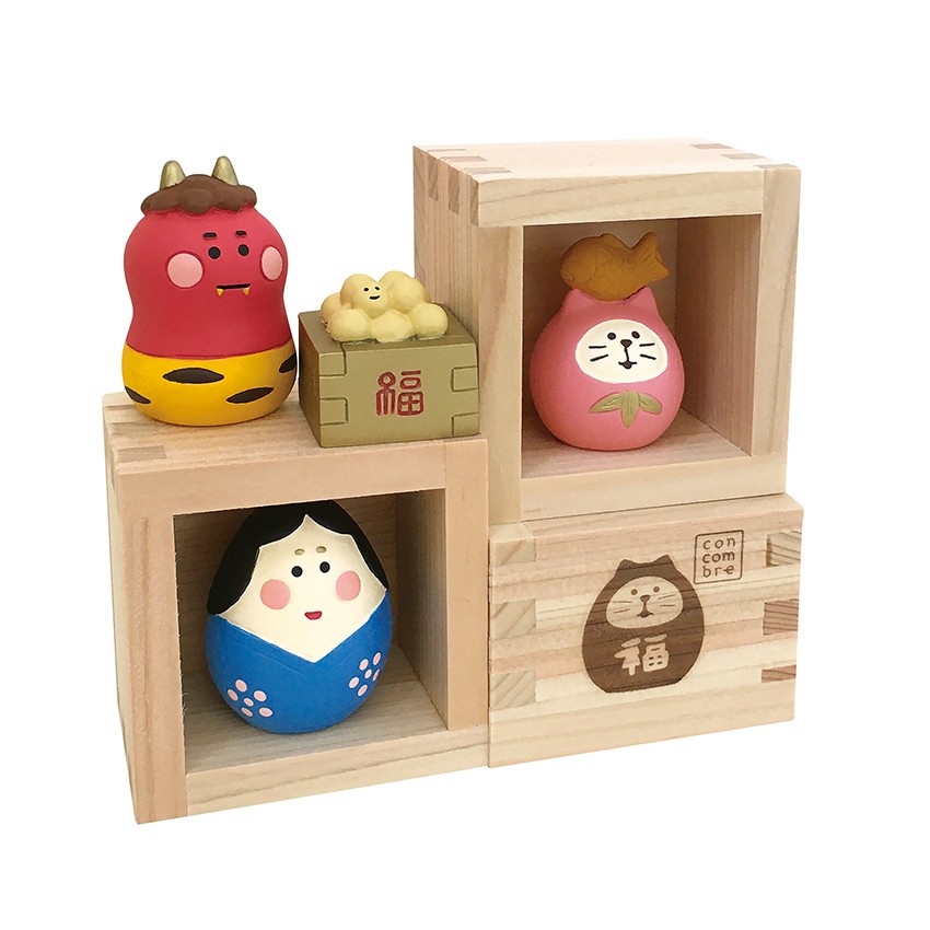 DECOLE（デコレ） お多福福鬼セット（敷物と屏風付き） 松足神社 節分