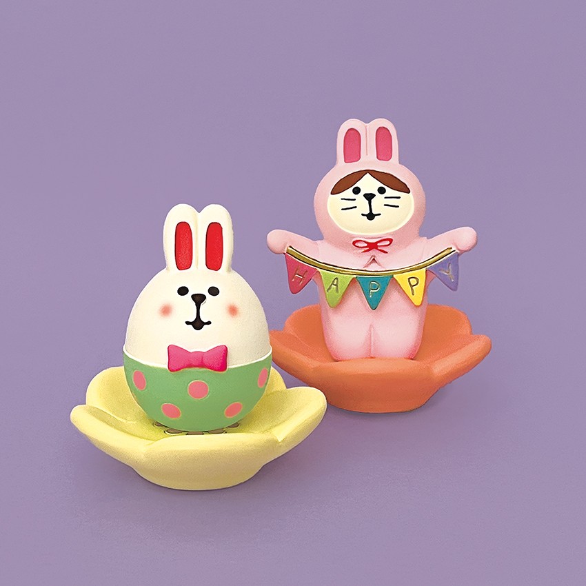 DECOLE（デコレ） うさぎにゃんこ(フラッグ) Happy Easter ハッピー