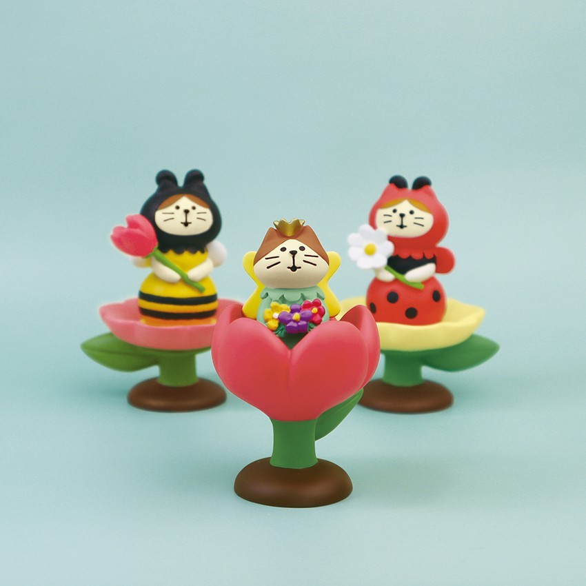 DECOLE ねこずきん(みつばち) 春ランラン コンコンガーデンへ