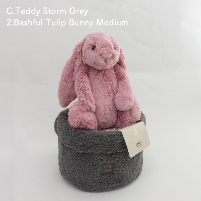 おむつケーキ | jollein×Jellycat Bunny on Basket | ジェリーキャット 出産祝い 男の子 女の子 名入れ イニシャル 刺繍 ギフトセット オーガニック |  | 03