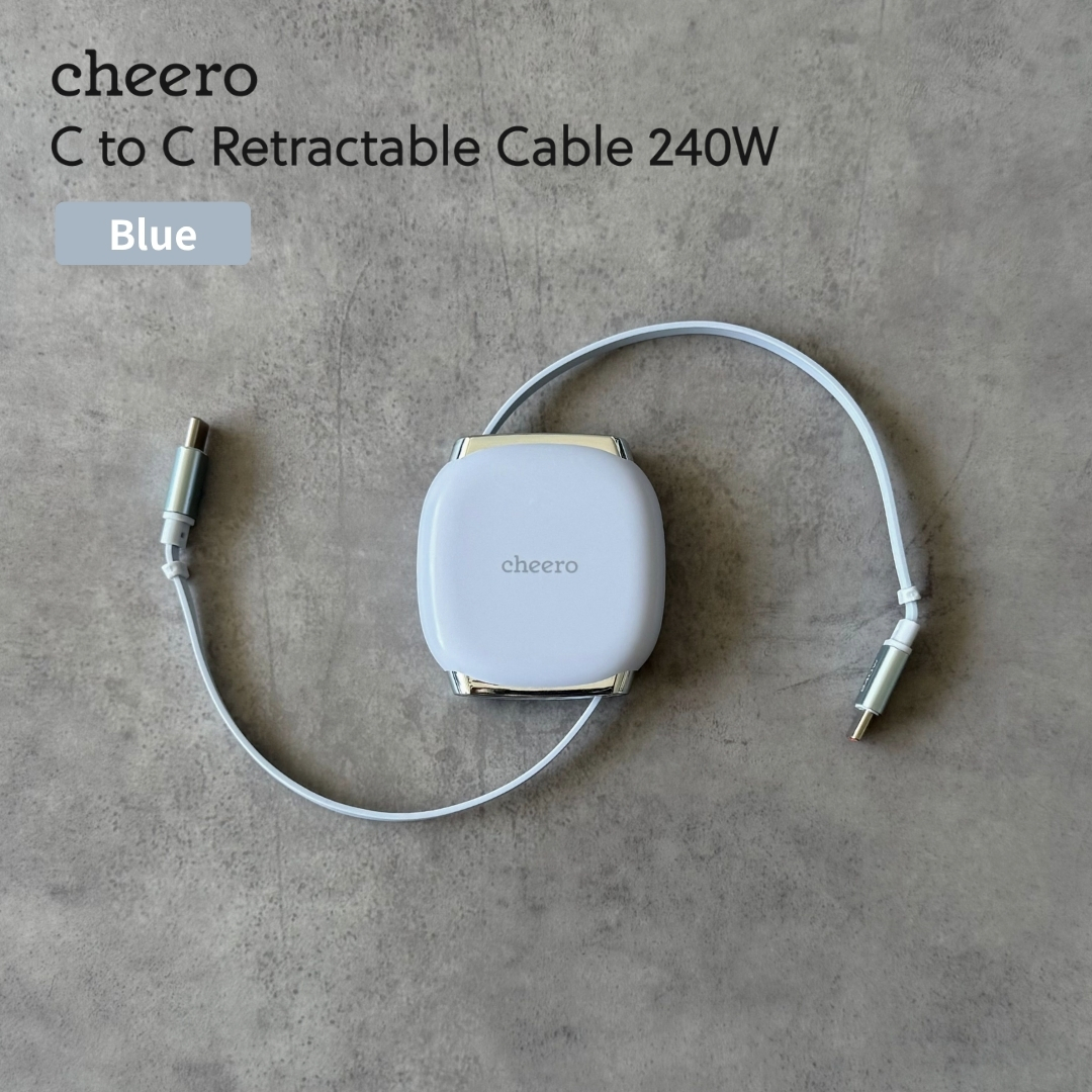 ケーブル 巻き取り式 充電ケーブル 巻き取りケーブル Type-C タイプC USB-C PD 急速充電 データ転送 チーロ cheero USB-C to C Retractable Cable 240W CHE-283 | cheero | 03