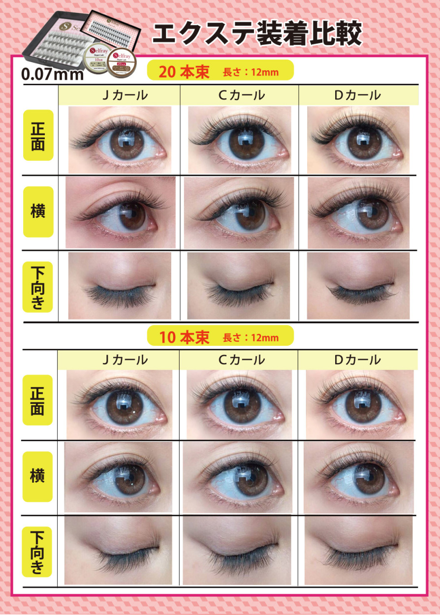 クラシックラッシュ 10本束Cカール太さ0.07mm マツエク セルフ フレア