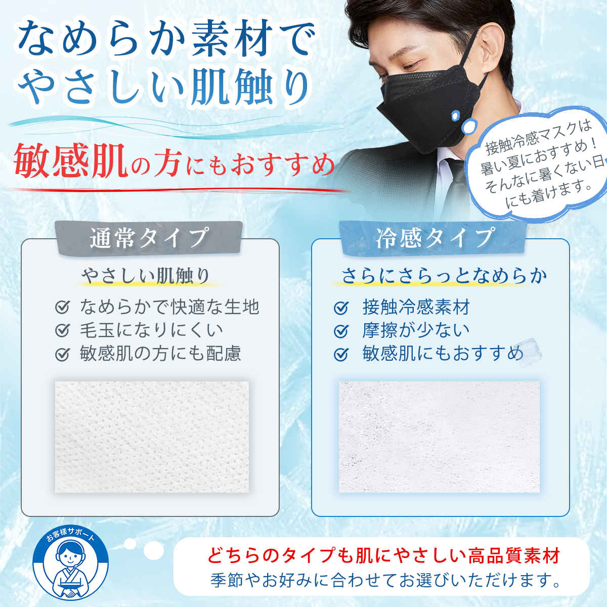 人気再販！冷感マスク 大きめ サイズ 立体マスク 不織布 大きい 3D