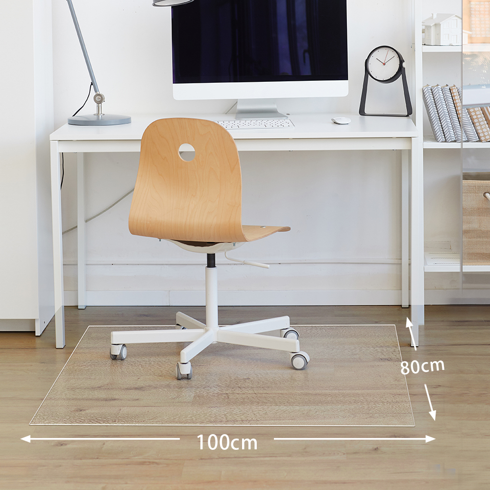 高品質！チェアマット 透明 床保護マット フロアマット クリア デスク下 シート 畳 100×80/120×90-160×130 大判  フローリングマット ずれない 防音 傷防止 クリア PVC チェアマット ハードフロア用 透明デスクマット オフィスや家庭用 防水 床保護 (50 * 80cm)