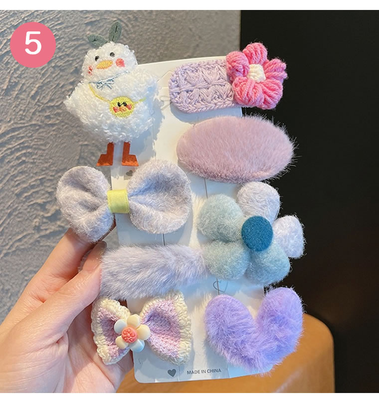 クリップ 子供 8点セット ふわふわ アクセサリーbox ベビー 髪飾り