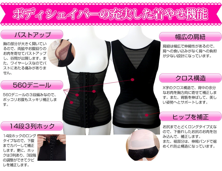 補正下着 夏にも最適 通気性抜群♪【瞬間スリム】 560デニール