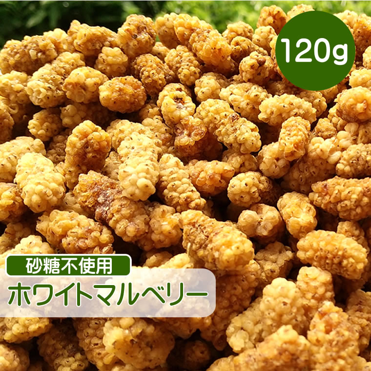 乾燥ホワイトマルベリー 80g (白桑の実) ドライフルーツ 砂糖不使用 無