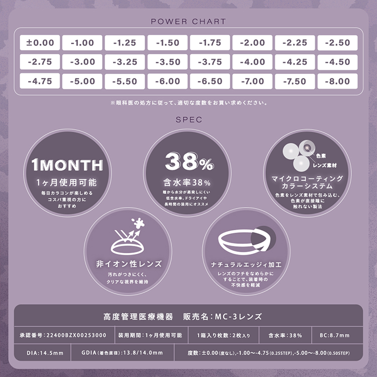 カラコン マンスリー 1箱2枚 1カ月 Charton 1month シャルトンマンスリー 度あり 度なし |  | 11