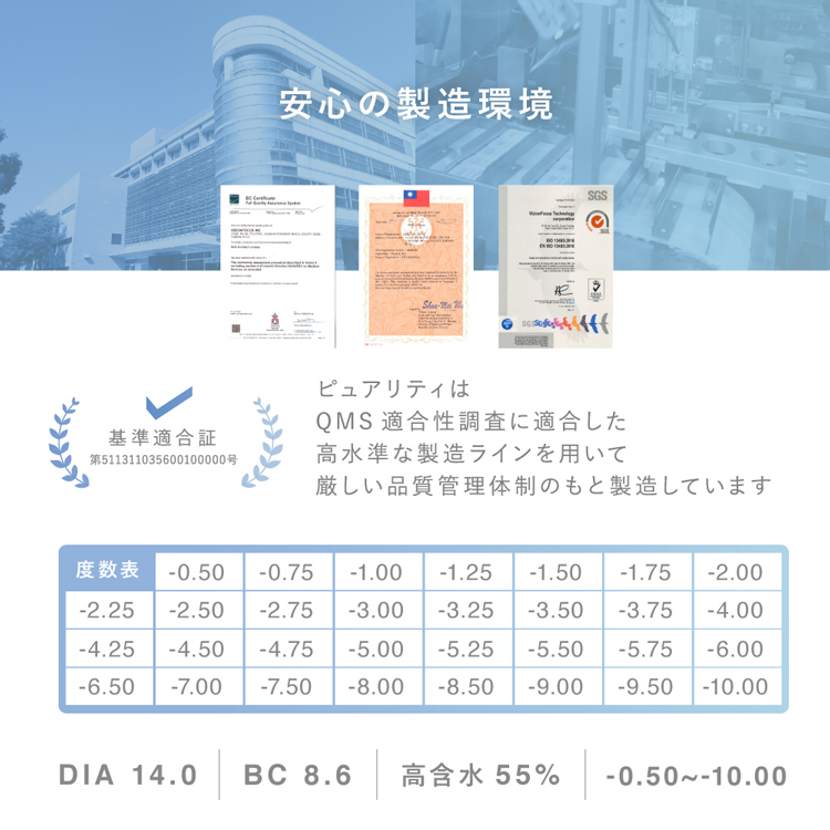 クリアコンタクト ワンデー 1箱30枚 Purity ピュアリティ クリアコンタクトレンズ 度あり ブルーライトカット UVカット | Purity | 07