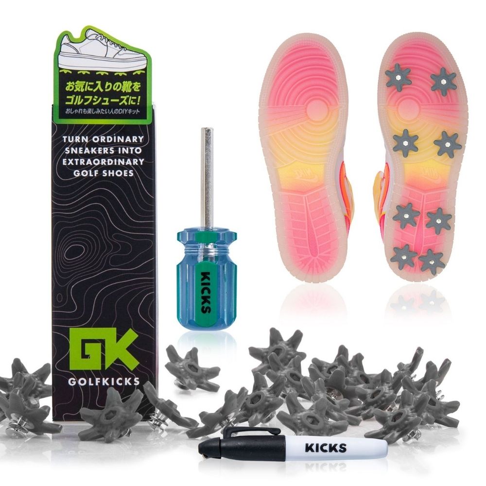【値下げ中】GOLFKICKS clear 正規代理店 | ゴルフキックス スニーカー が ゴルフシューズ に変身