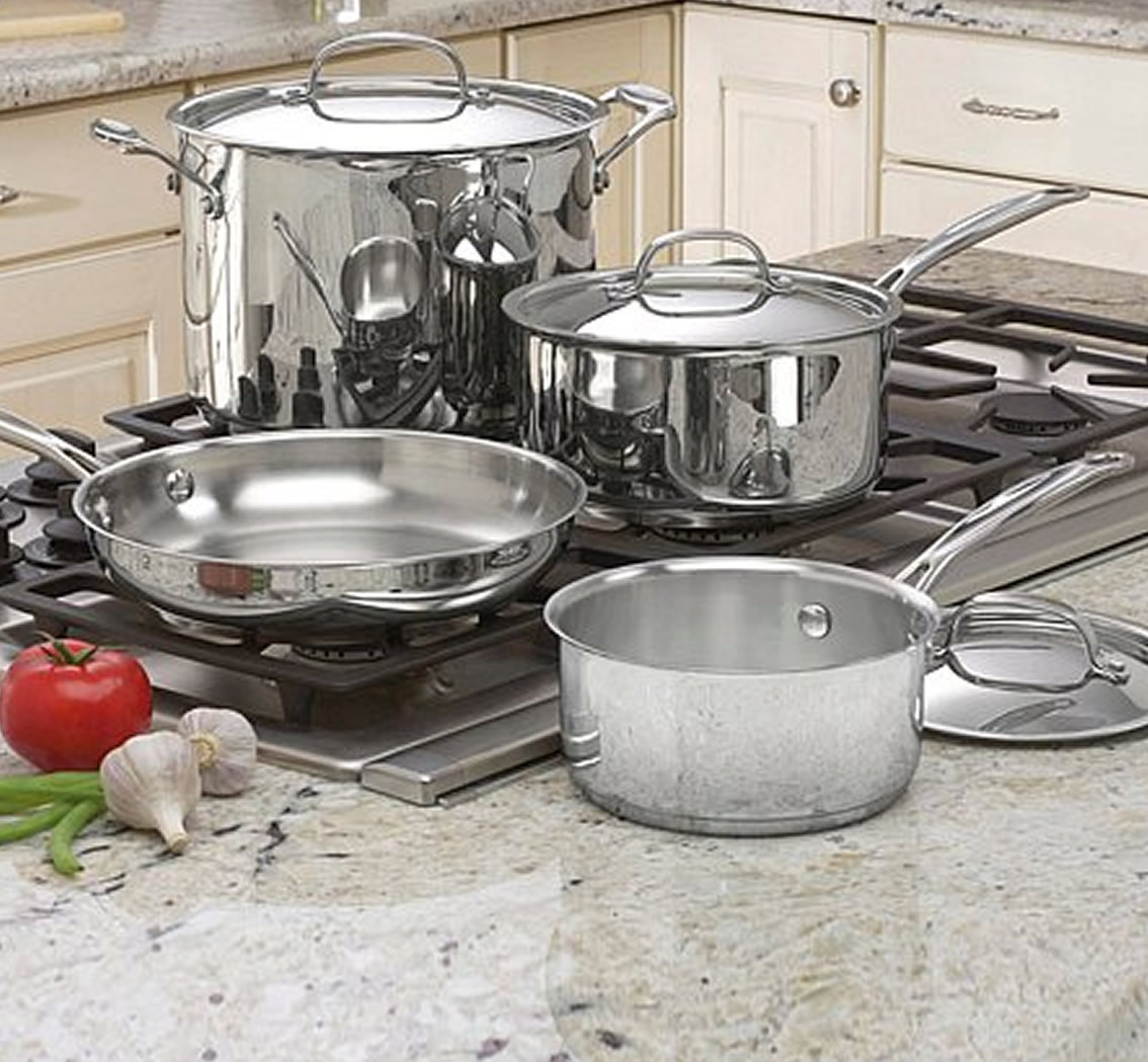 クイジナート シェフズ クラシック 鍋 IH対応 Cuisinart Chef's Classic Stainless クックウェア5PC  鍋セット(ストックポット　片手鍋　フライパン