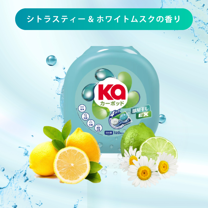 KaPOD（カーポッド） 洗剤 部屋干し 洗濯 王子製薬 シトラスティー