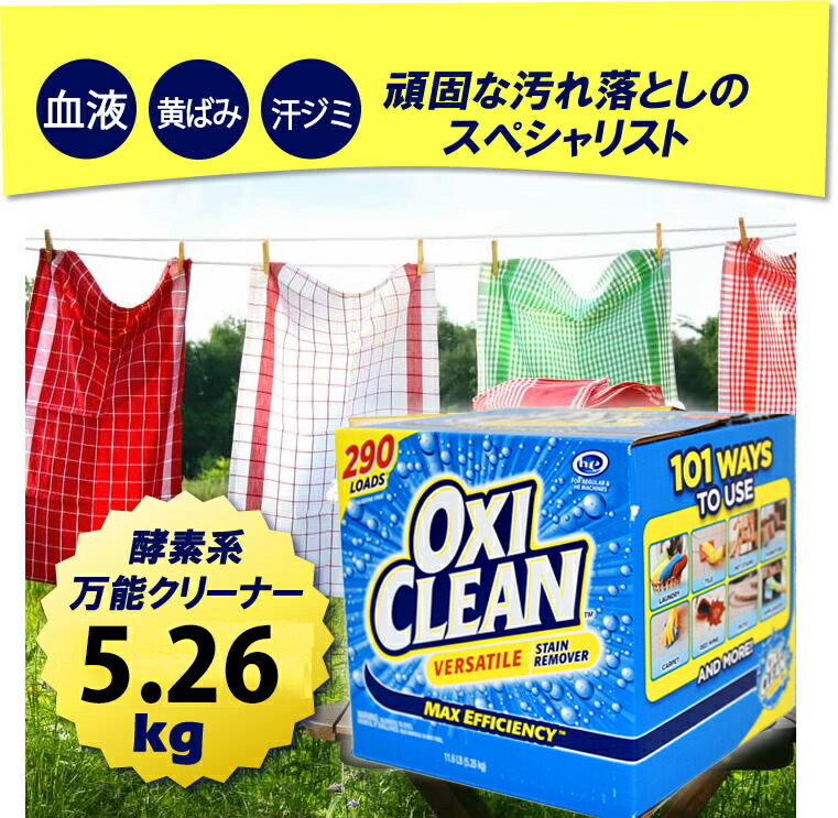 OXICLEAN オキシクリーン 酸素系漂白剤 万能漂白剤 増量 5.26kg 漂白剤