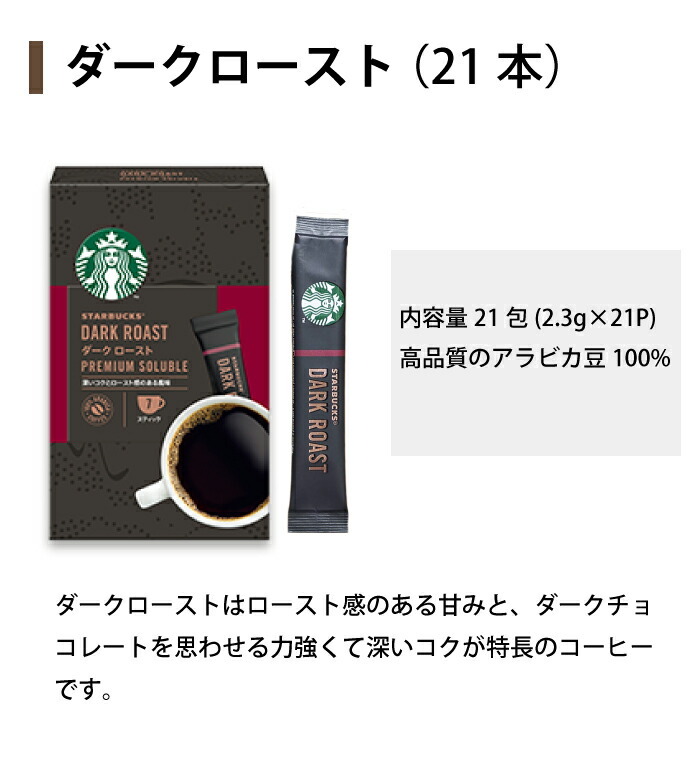 スタバ スターバックス コーヒー 7本×6箱 42本 42個 インスタントコーヒー ダークロースト ミディアムロースト GROUND  STARBUCKS COFFEE