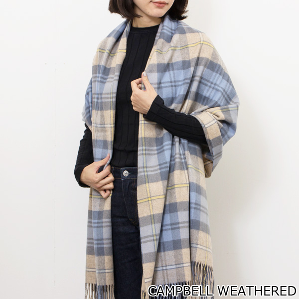 ジョンストンズ JOHNSTONS カシミア大判ストール（カシミヤ） CASHMERE TARTAN STOLE WA000056 WA56