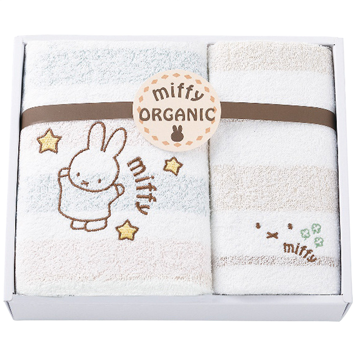 オーガニックバス ウォッシュタオルセット AP 季節の贈り物 帰省 人気 おすすめ ギフト 贈答 ミッフィー 綿100％ オーガニック  プレゼント 手土産 贈り物 |  | 01