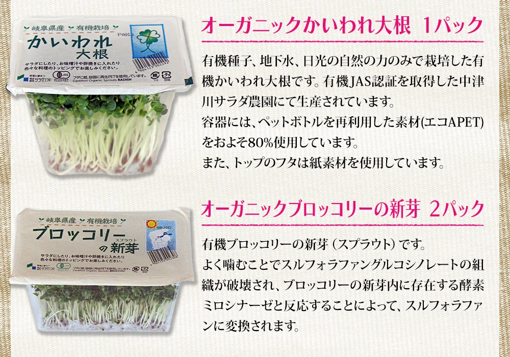 オーガニック 発芽 野菜セット 有機 機能性表示食品 ミールキット カット野菜 ギフト 送料無料｜chicory｜03