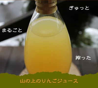 南信州まつかわ町産「さんふじ」山の上のりんご●化学肥料・落下防止剤を使わず有機堆肥でじっくり育ったリンゴジュース