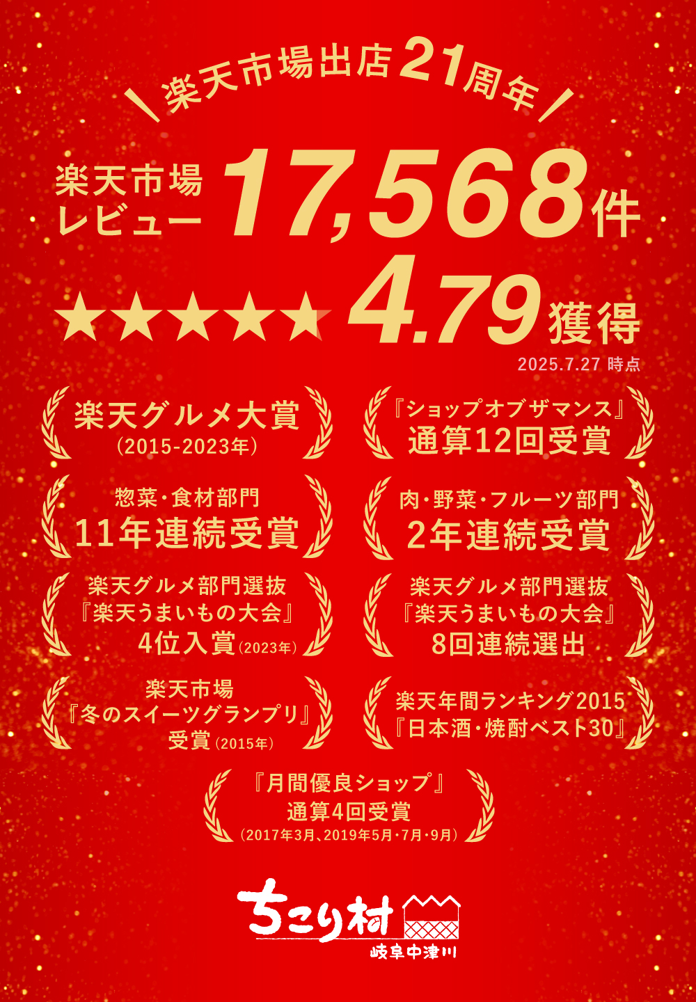 楽天市場出店21周年