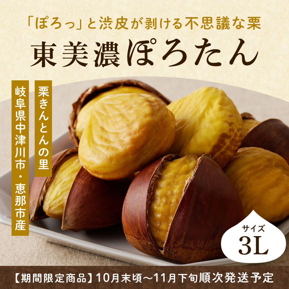 栗 生栗 東美濃ぽろたん 岐阜県産 1kg 国産 和栗 渋皮 栗ご飯 焼き栗 甘栗風 秋の味覚 旬 数量限定 2026 冷蔵 ちこり村 中津川 お取り寄せグルメ GN 関連画像1