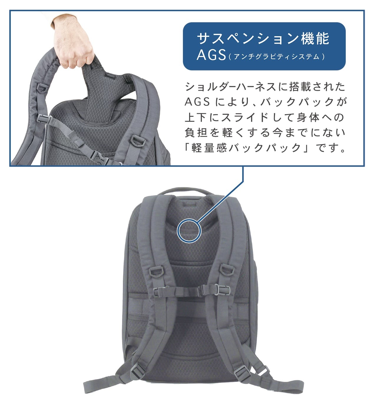 【新品未使用】BATEN TRAVEL リュック黒 重力40%カット機能】BATEN TRAVEL リュック メンズ