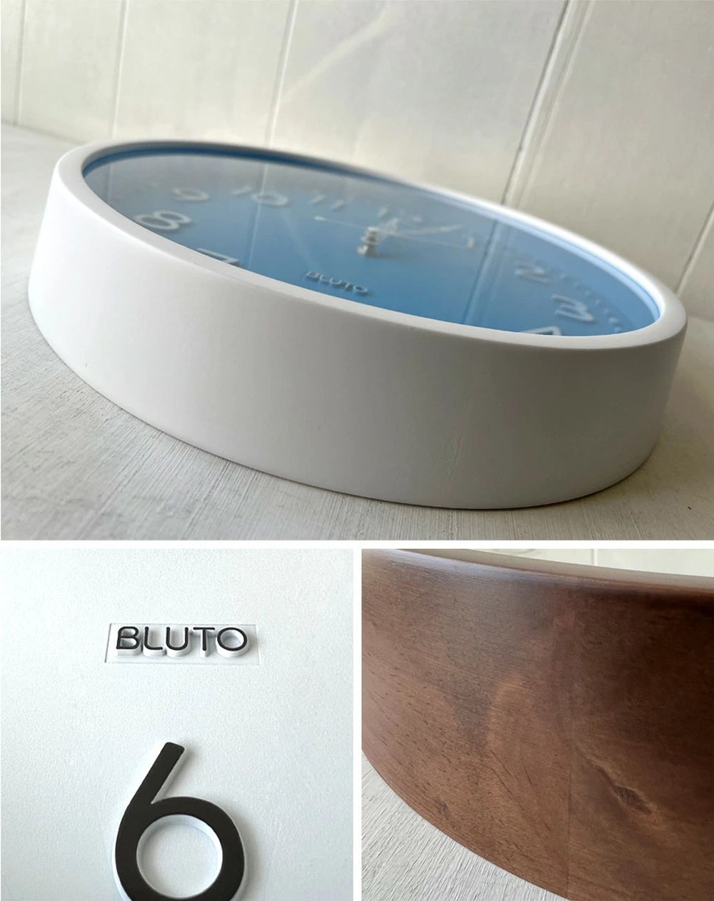 電波掛け時計 BLUTO ホワイト　ハンドメイド 掛け時計 壁掛け時計 おしゃれ 電波掛け時計 BLUTO ホワイトハンドメイド 掛け時計 壁掛け時計 おしゃれ