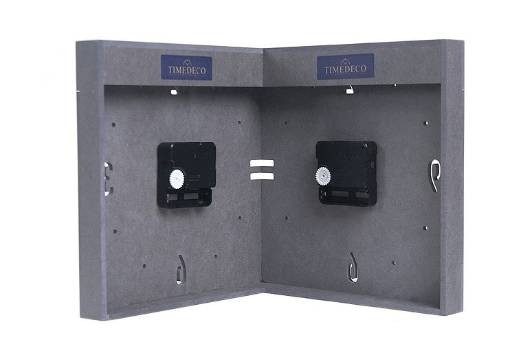 コーナー両面時計 ハンドメード 木製両面壁掛け時計 おしゃれ 掛時計