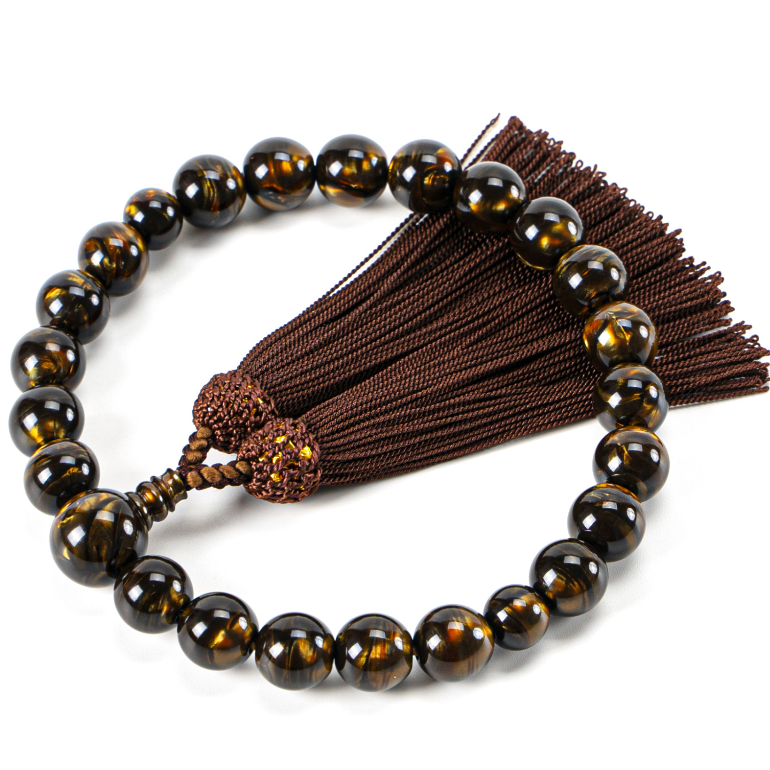 じゅず 男性用数珠 京念珠 念珠 男性用 数珠 黒檀 全ての宗派で 縞黒檀