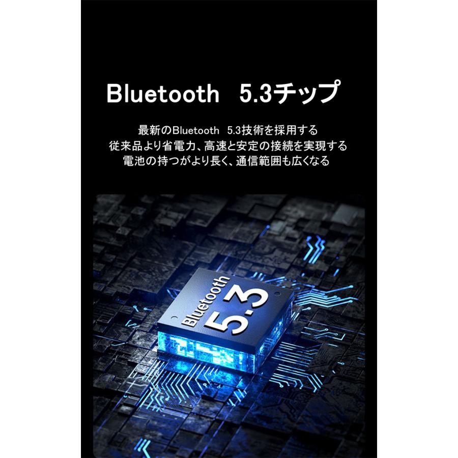 ワイヤレスイヤホン 骨伝導イヤホン Bluetooth5.3 低遅延 臨場感 コンパクト 軽量 高音質 重低音 自動ペアリング デュアルバッテリー 最新型｜chihiro1-store｜11