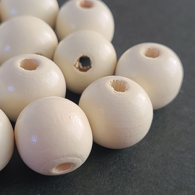 ウッドビーズ カラフルペイント 【 約 16mm /12個 】木製 ラウンド 丸