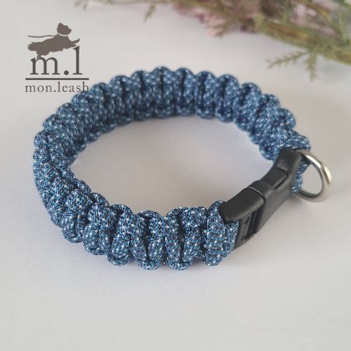 犬用首輪 【 パラコード首輪 / 20．ノクターン 】 犬 首輪 散歩用 犬