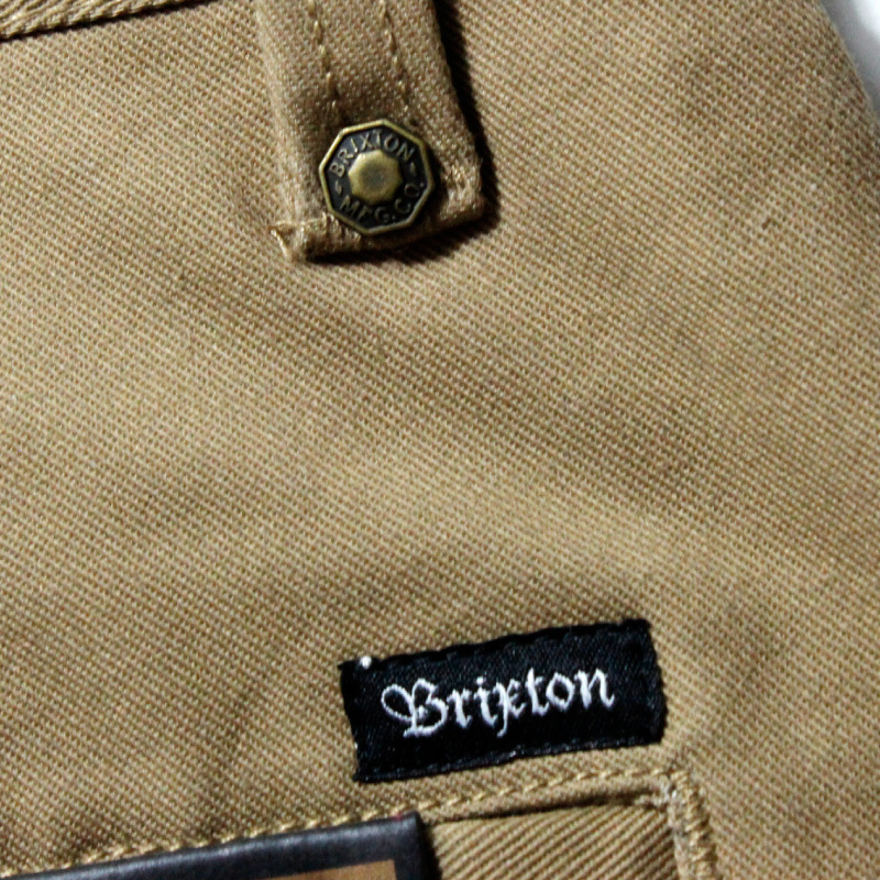 BRIXTON ブリクストン チノパン ストレッチチノ カーキ : brixton
