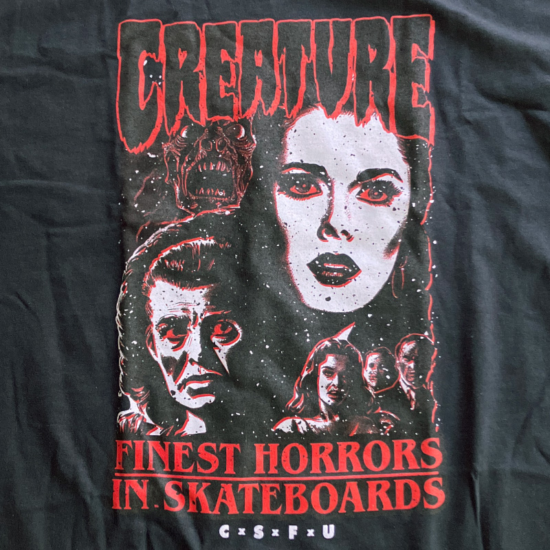 NHS creature クリーチャー ロンT フェード 墨黒 袖プリ CREATURE クリーチャー(ロングT) - 南国スケボーショップ砂辺